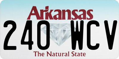 AR license plate 240WCV