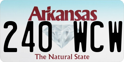 AR license plate 240WCW
