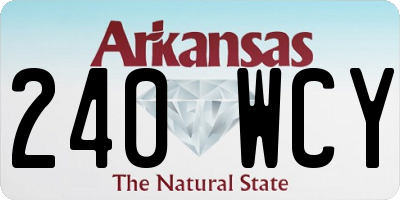 AR license plate 240WCY
