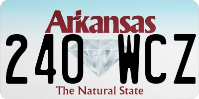 AR license plate 240WCZ