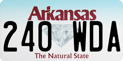 AR license plate 240WDA
