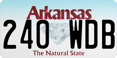 AR license plate 240WDB