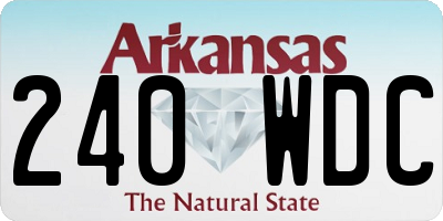 AR license plate 240WDC