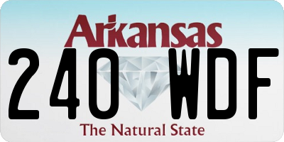 AR license plate 240WDF