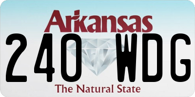 AR license plate 240WDG