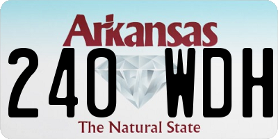 AR license plate 240WDH