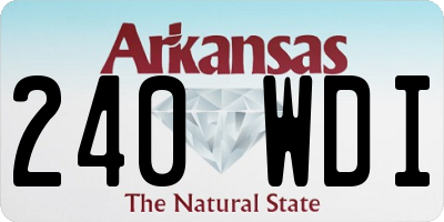 AR license plate 240WDI