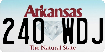 AR license plate 240WDJ