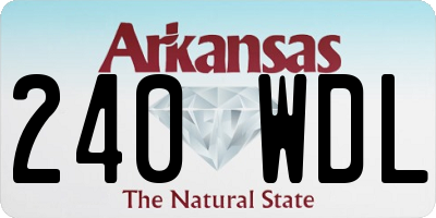 AR license plate 240WDL
