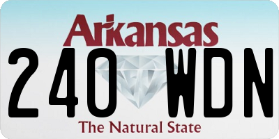 AR license plate 240WDN