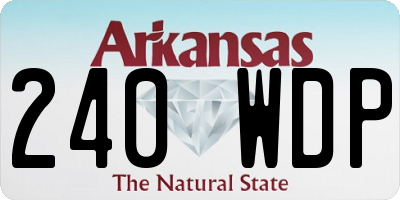 AR license plate 240WDP