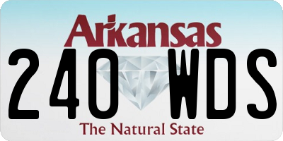 AR license plate 240WDS