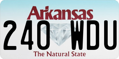 AR license plate 240WDU