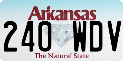 AR license plate 240WDV