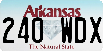 AR license plate 240WDX