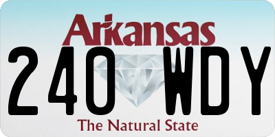 AR license plate 240WDY