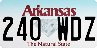 AR license plate 240WDZ