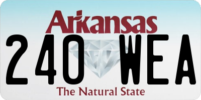 AR license plate 240WEA