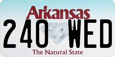 AR license plate 240WED