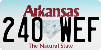 AR license plate 240WEF