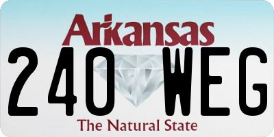 AR license plate 240WEG
