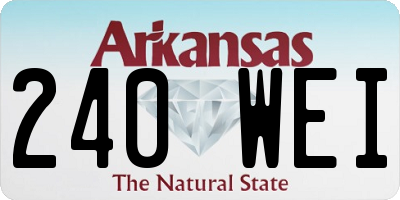 AR license plate 240WEI