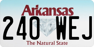 AR license plate 240WEJ