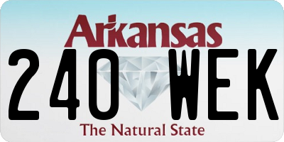 AR license plate 240WEK