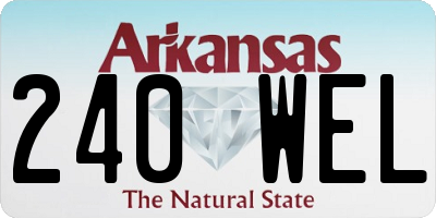 AR license plate 240WEL