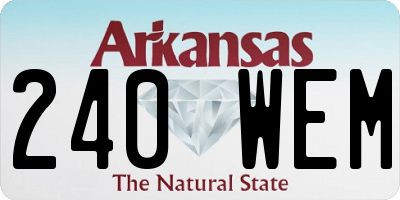 AR license plate 240WEM