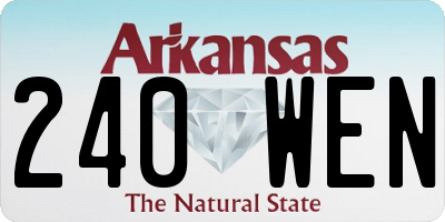 AR license plate 240WEN