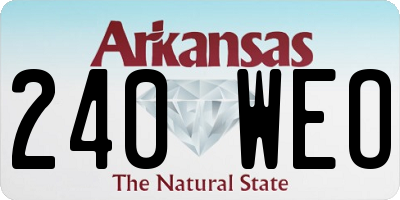 AR license plate 240WEO