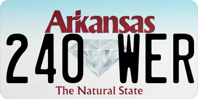 AR license plate 240WER