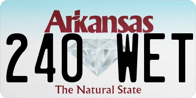 AR license plate 240WET