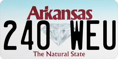 AR license plate 240WEU