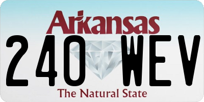 AR license plate 240WEV