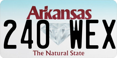 AR license plate 240WEX