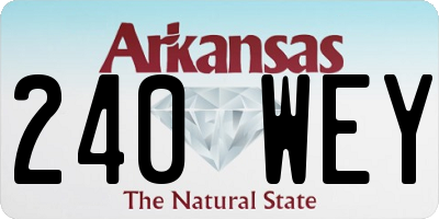 AR license plate 240WEY