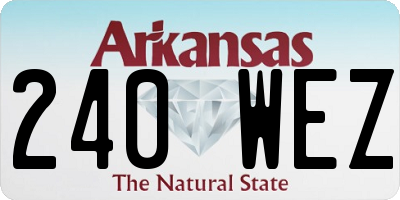 AR license plate 240WEZ