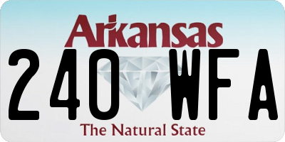 AR license plate 240WFA