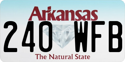 AR license plate 240WFB
