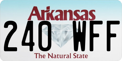 AR license plate 240WFF