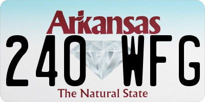 AR license plate 240WFG