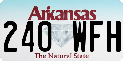 AR license plate 240WFH