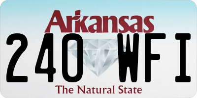 AR license plate 240WFI