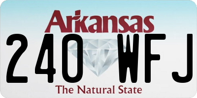 AR license plate 240WFJ