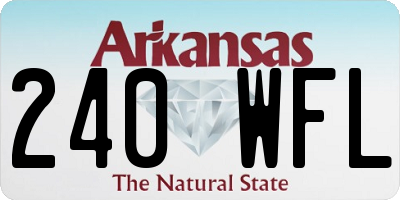 AR license plate 240WFL