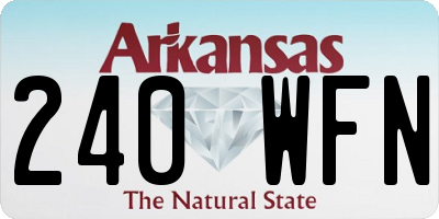 AR license plate 240WFN