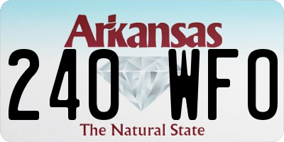 AR license plate 240WFO