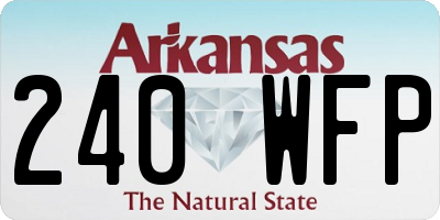 AR license plate 240WFP